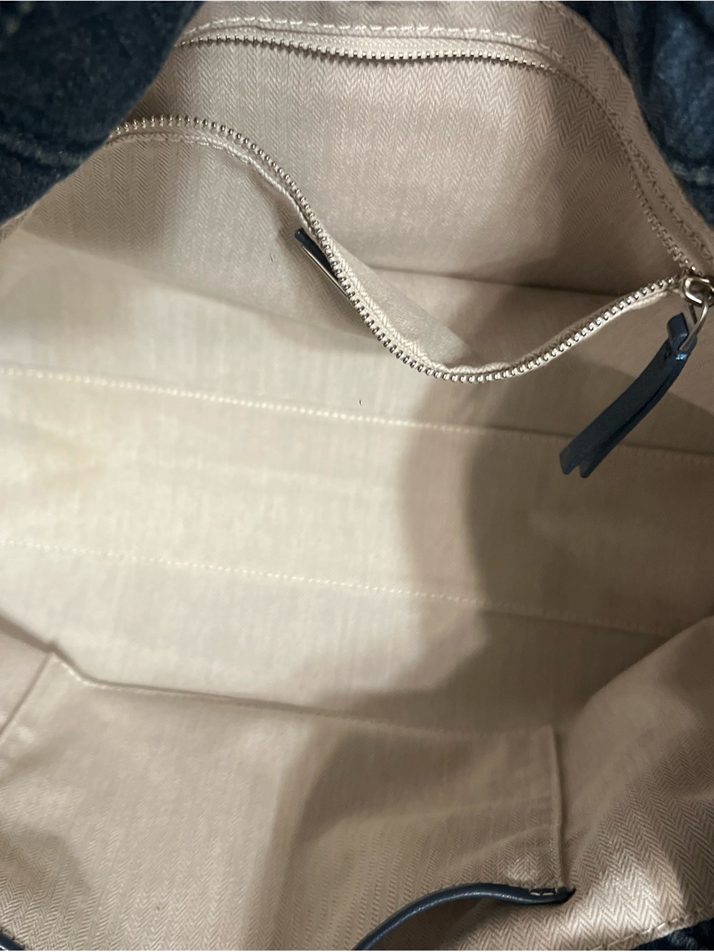 Tory Burch Fleming Denim Hobo Shoulder Bag - Picture 8 of 12